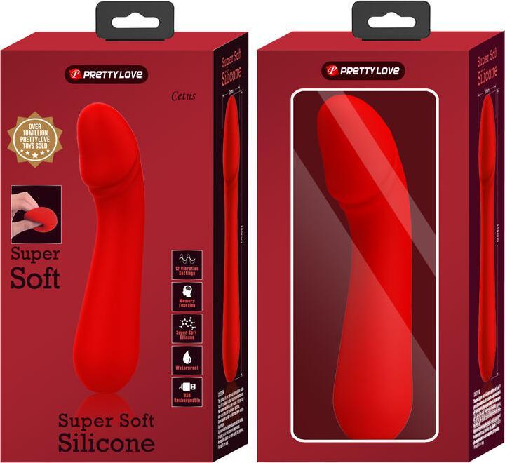 Actual product image Pretty Love Cetus Rechargeable Vibrator Red