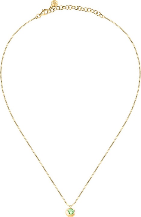 Actual product image Morellato - Charming Gold Plated Necklace with Semipreziose Peridot SAXN05 (Silver 925)