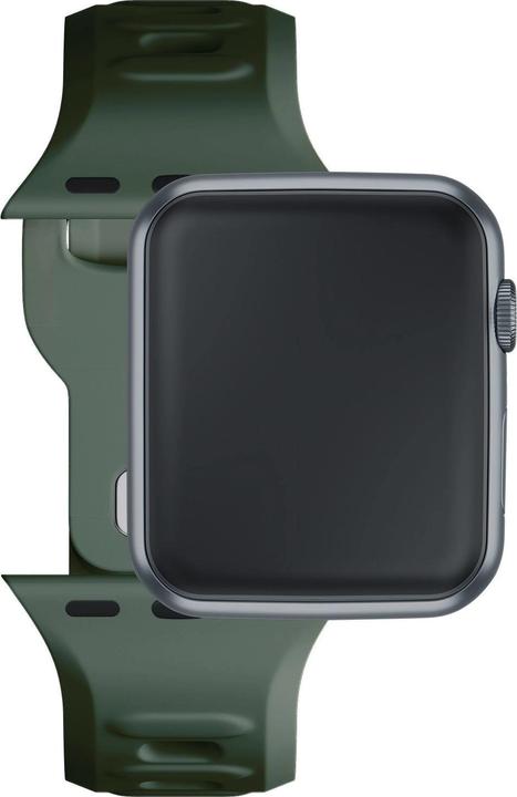 Produktbild 3MK Silicone Watch Strap Ciemnozielony/ Dark Green dla Apple Watch 42/44/45/49mm (Silicone, Stainless Steel)