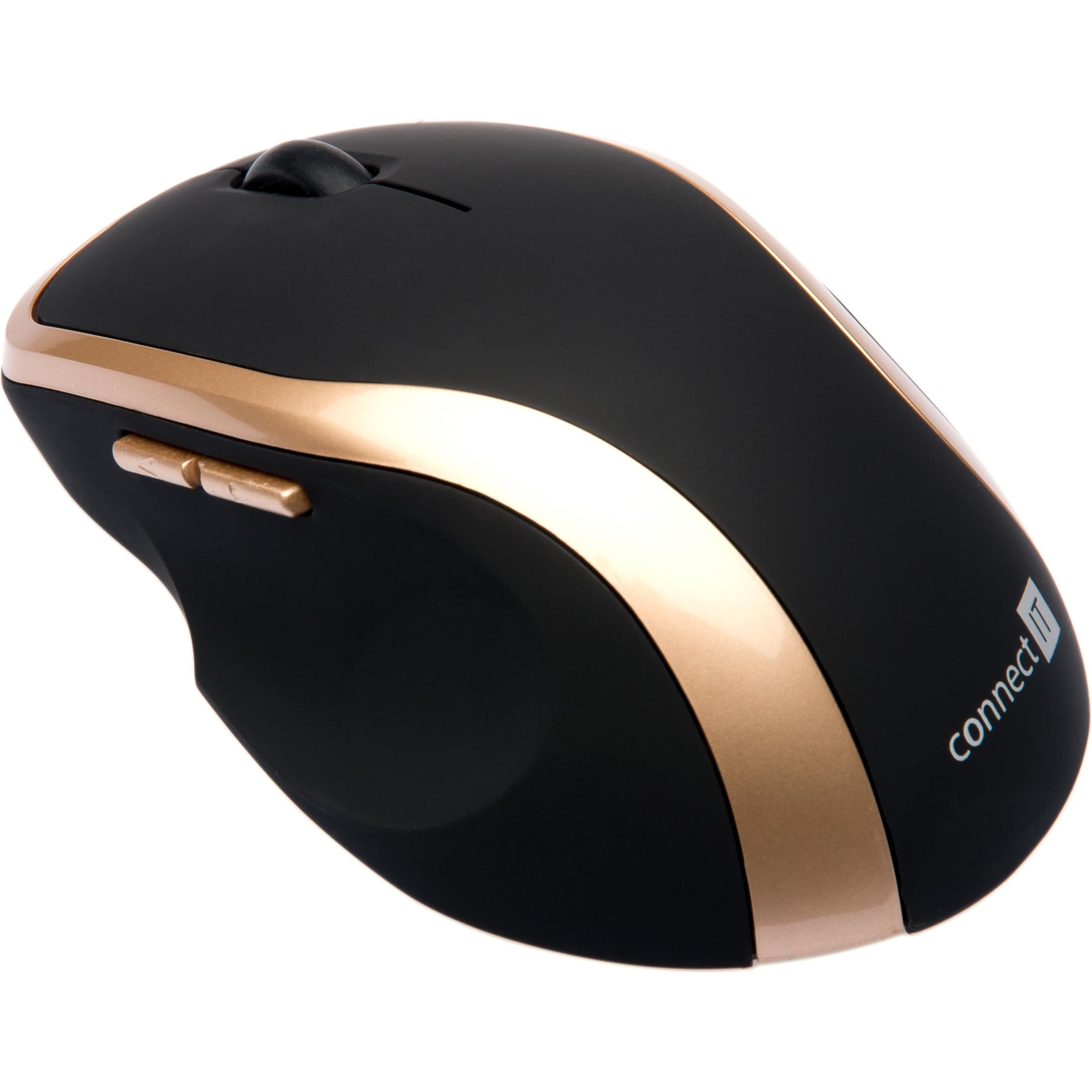 Thumbnail - Connect IT CI-260 (Kabellos), Maus, Schwarz, Gold