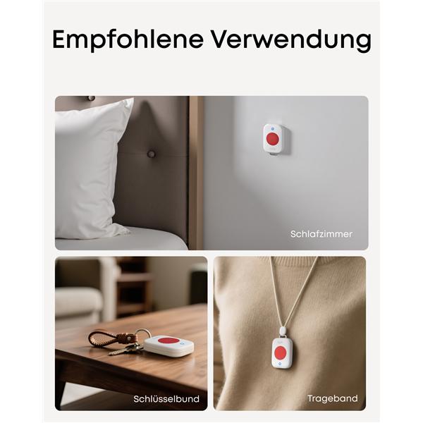 Produktbild eufy IP65-zertifiziert, 200m Funkreichweite, benötigt Homebase Panic Button E10