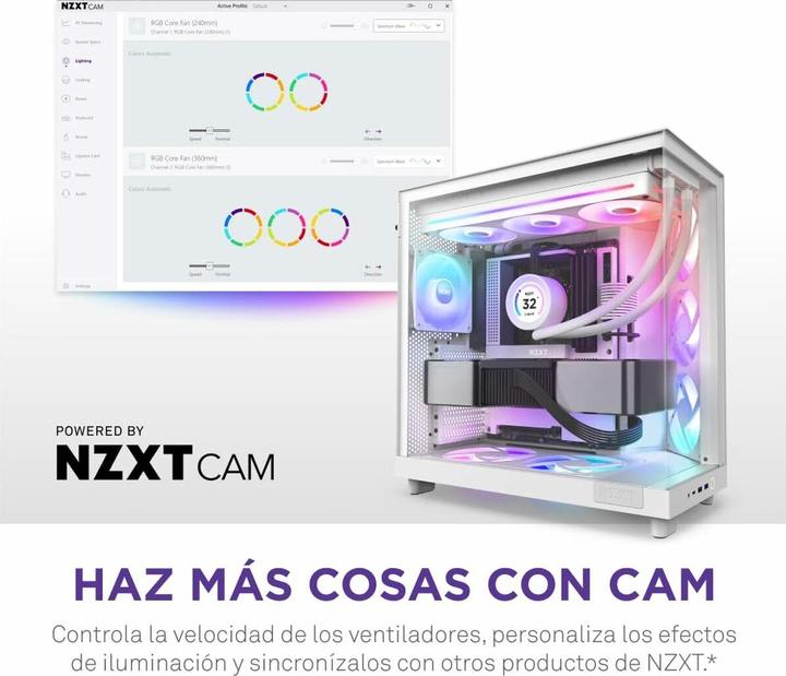 Productafbeelding NZXT F360 RGB CORE (wit) (120 mm, 1 x)