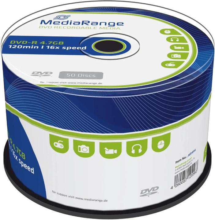 Image du produit MediaRange DVD-R 4.7GB, broche de 50 pièces (50x)
