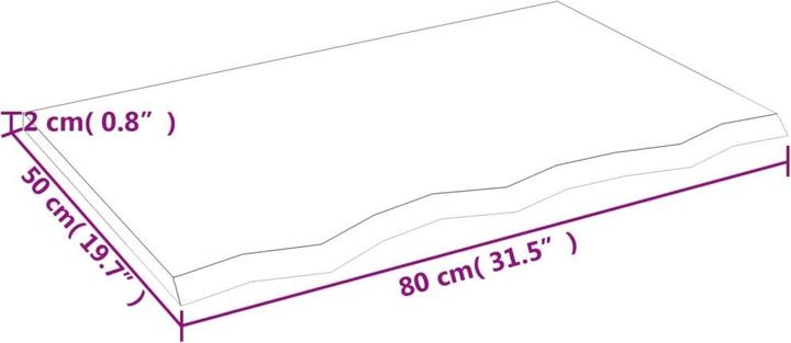 Actual product image VidaXL Gianna (80 x 2 x 50 cm)