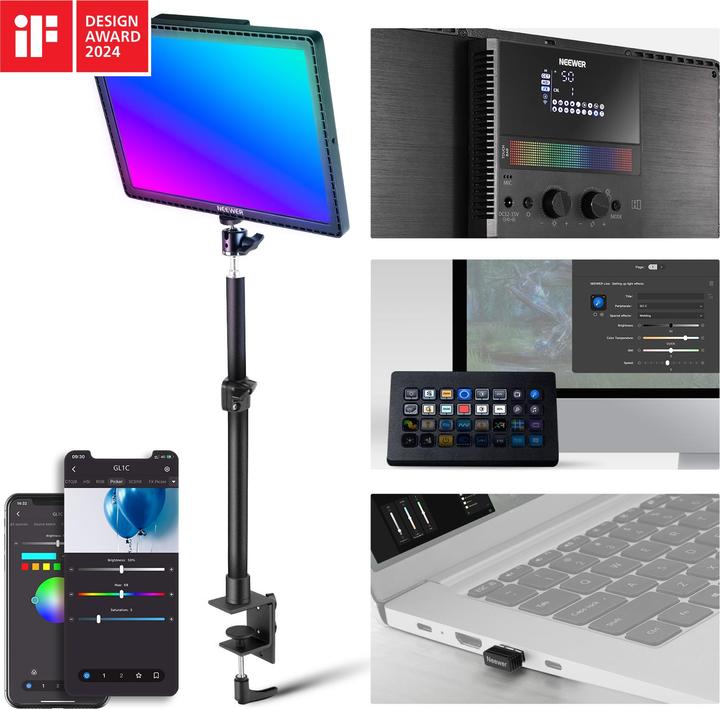 Actual product image Neewer GL1C (Surface luminaire)
