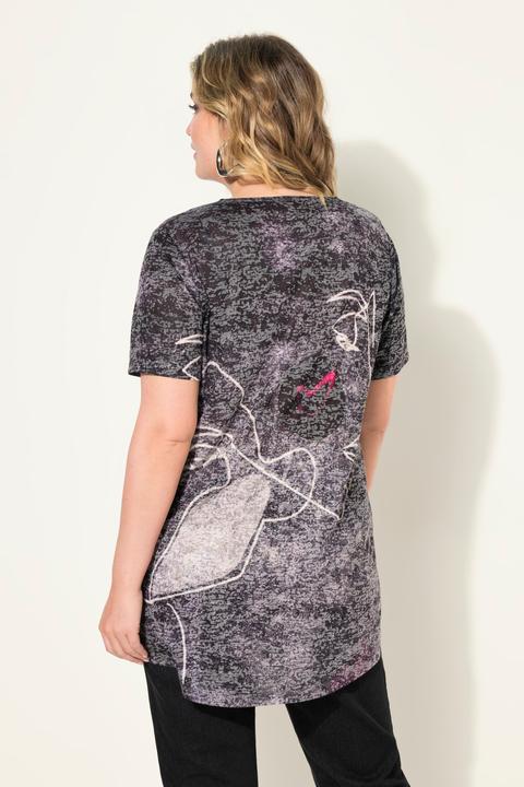 Actual product image Miamoda Half-Sleeve Face Print T-Shirt (50)