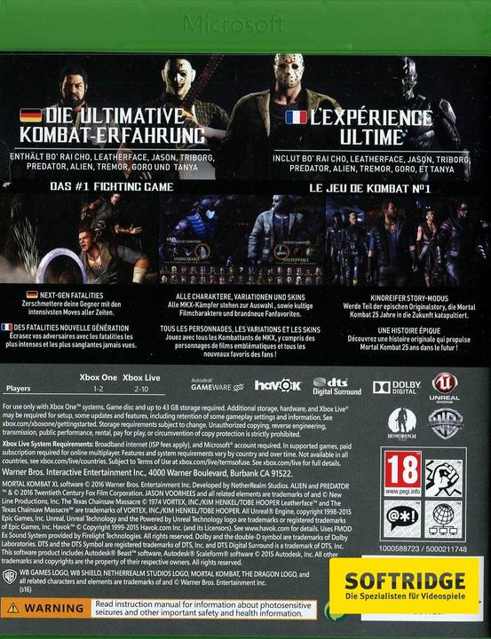 Immagine prodotto WB Mortal Kombat XL (Xbox One X, Xbox Series X, Multilingue)