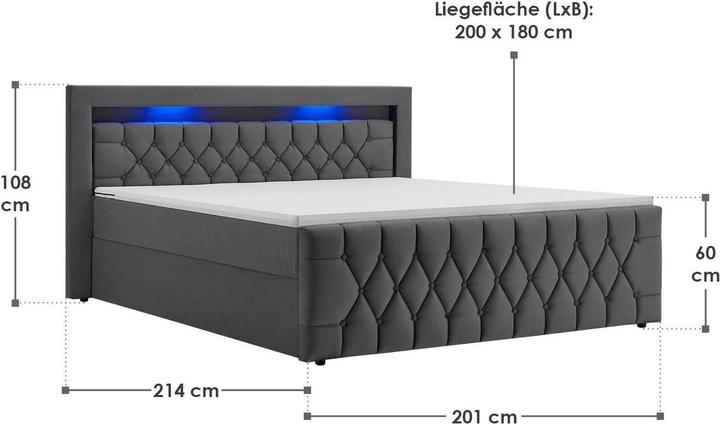 Image du produit Juskys Leona (180 x 200 cm)