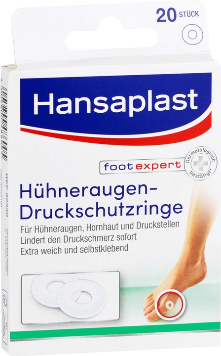 Produktbild Hansaplast Hühneraugen-Druckschutzringe, 20 St. Pflaster (20 x)