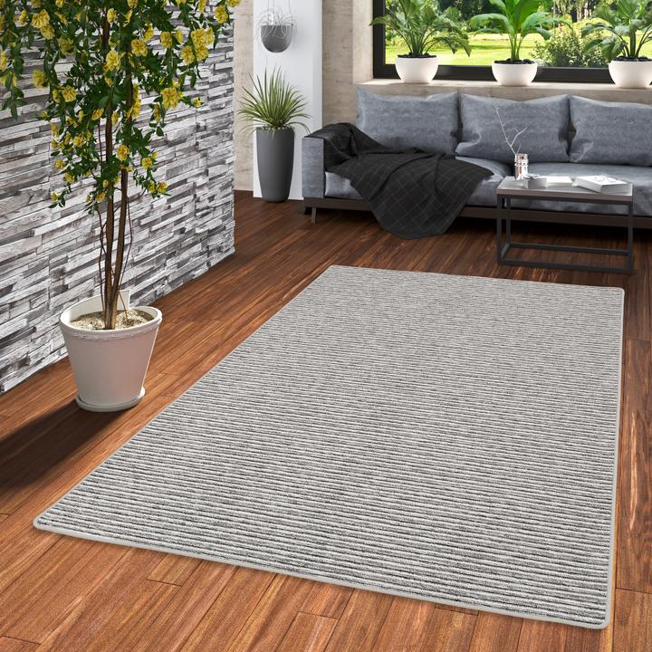 Produktbild Snapstyle Streifenberber Teppich Marta (100 x 100 cm)