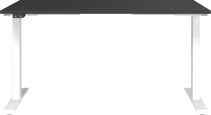 Produktbild Germania JET höhenverstellbarer Schreibtisch grafit rechteckig, T-Fuss-Gestell weiss 140,0 x 80,0 cm (140 x 80 cm)