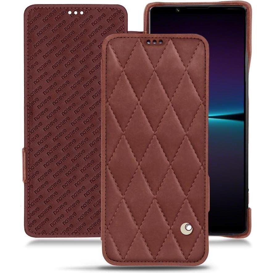 Noreve Lederschutzhülle horizontal (Sony Xperia 1 IV), Smartphone Hülle, Rot