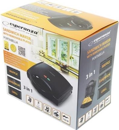 Produktbild Esperanza EKT006K Sandwich-Toaster