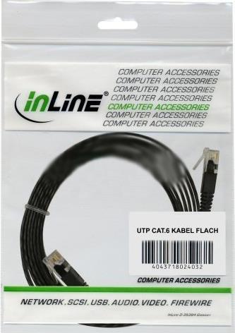 Immagine prodotto InLine Cavo patch 3m piatto, U/UTP, Cat.6 (U/UTP, CAT6, 3 m)
