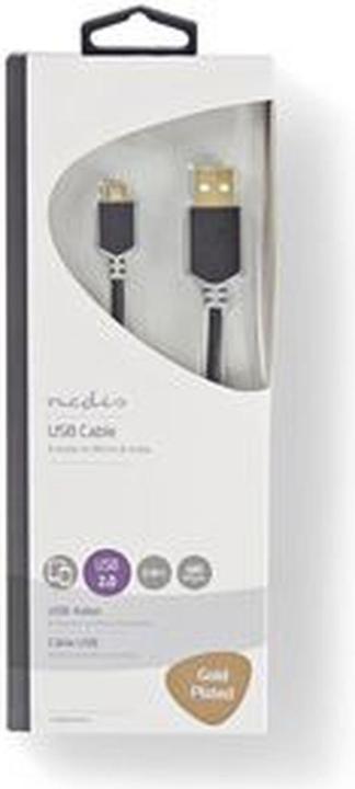 Produktbild Nedis USB-Kabel 2.0 A Stecker - Micro-B-Stecker 2.0 m (2 m, USB 2.0)