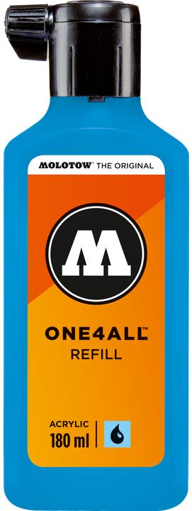 Molotow Refill ink One4All for permanent marker 180ml shock blue (Blue, 180 ml)