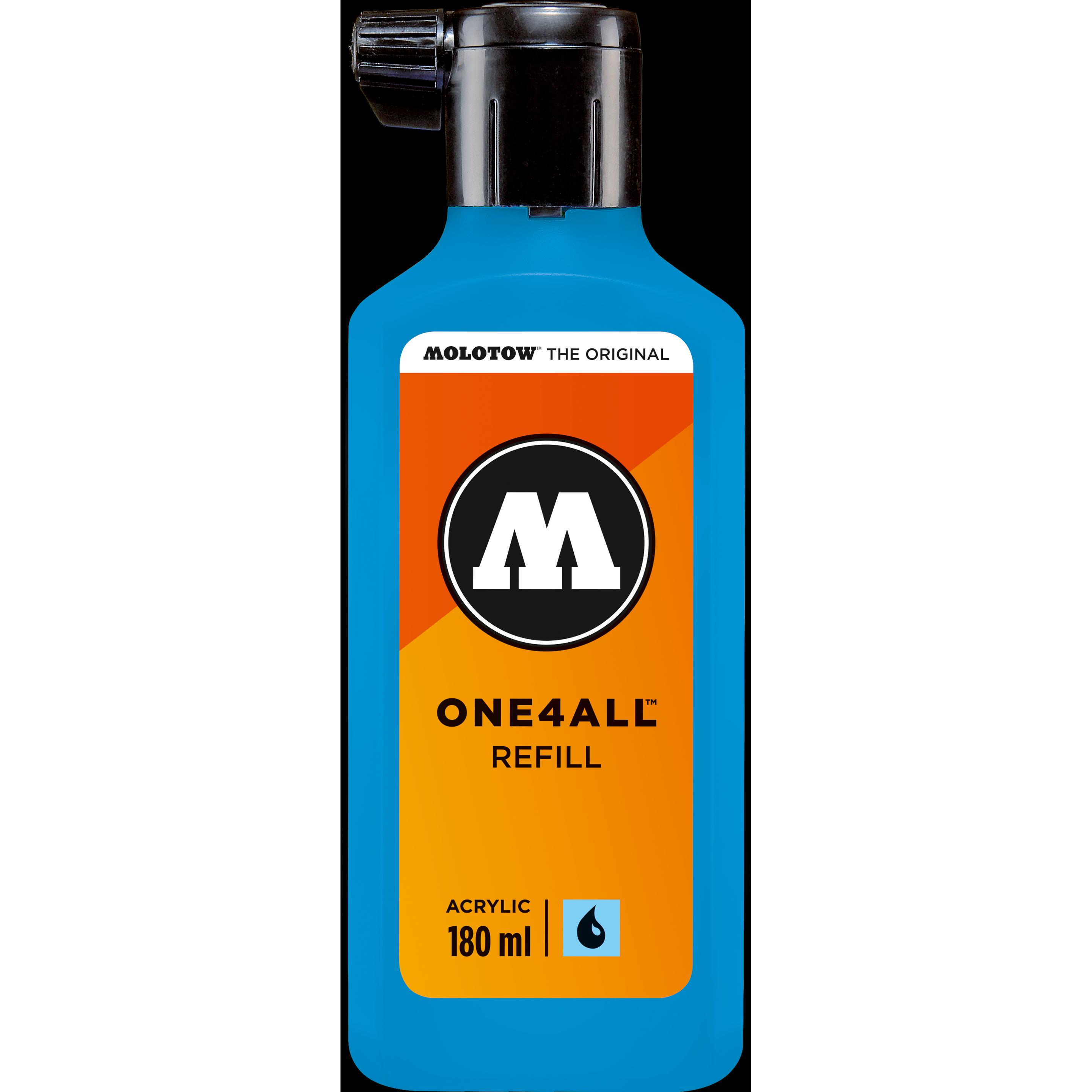 Molotow, Ersatzpatrone, Nachfülltinte One4All für Permanentmarker 180ml schockblau (Nachfülleinheit)