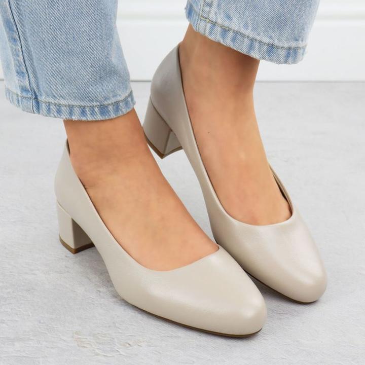 Produktbild Leone Beige Sergio PB291 block heel pumps (38)