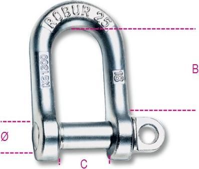 Actual product image BETA 080259205 8025-4K D-Klemme, breites Modell verzinkt 4Dlg 5 mm