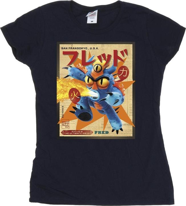 Disney Big Hero 6 Baymax Fred Newspaper TShirt (L)