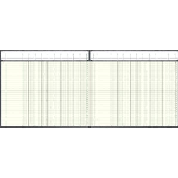 Thumbnail - König & Ebhardt, Heft + Block, Spaltenbuch 34,8x25,7cm mit Kopfleiste 10 Spalte 96 Blatt hellblau