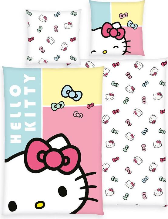Produktbild Herding Hello Kitty Bettwäsche Hello Kitty Bow 135 x 200 cm / 80 x 80 cm (135 x 200 cm, 80 x 80 cm)