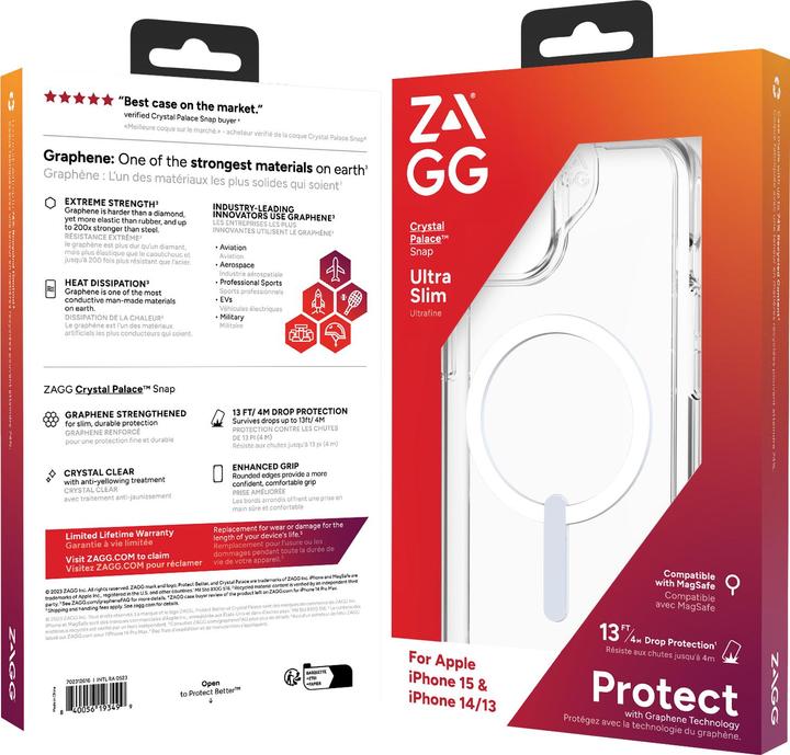 Actual product image Zagg Cases Crystal Palace Snap (Apple iPhone 15)