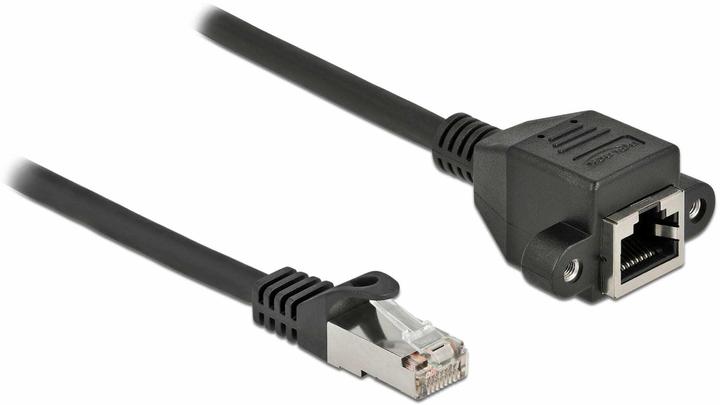 Produktbild Delock Netzwerk Verlängerungskabel S/FTP RJ45 Stecker zu RJ45 Buchse Cat.6A 2 m schwarz (S/FTP, CAT6a, 2 m)