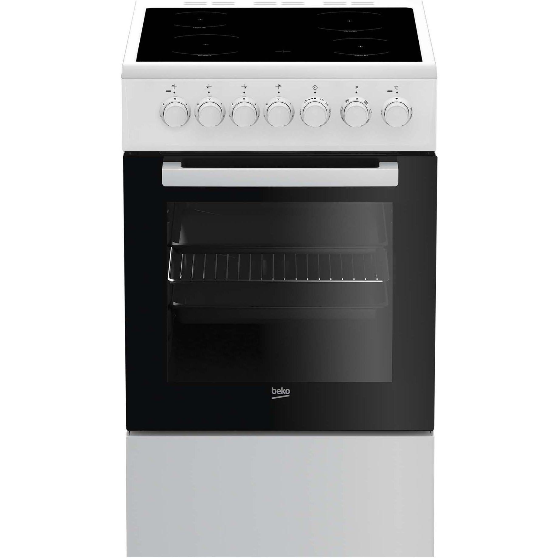 Beko FSM57100GW, Backofen + Herd Freistehend, Weiss