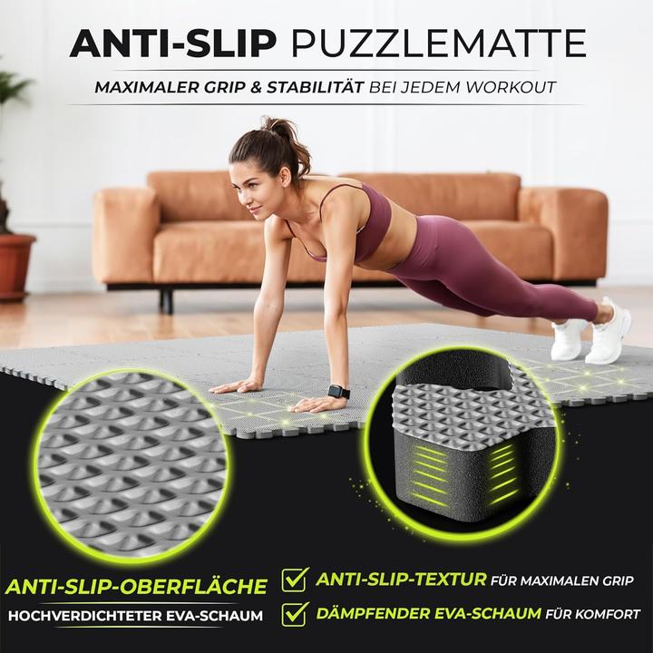Produktbild BeMaxx Antislipx Schutzmatten Puzzlematte-Set (1 cm)