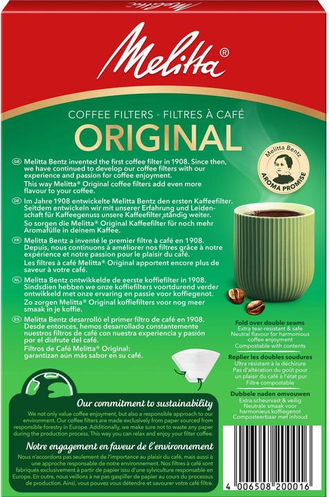 Actual product image Melitta Paper filter