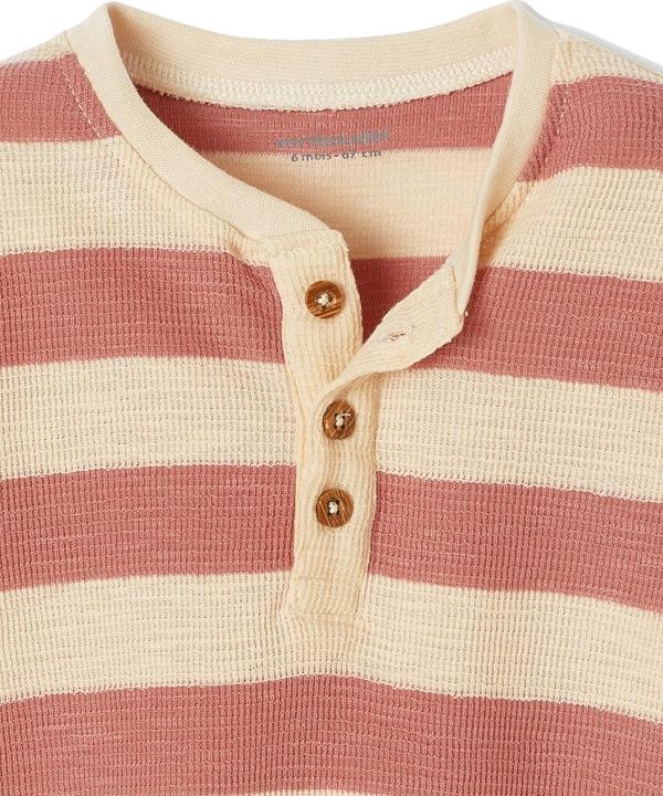 Actual product image Vertbaudet Bio-Kollektion: Gestreiftes Baby Shirt aus Waffelpikee (92)