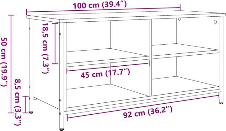 Actual product image vidaXL TV-Schränk (40 x 100 x 50 cm)