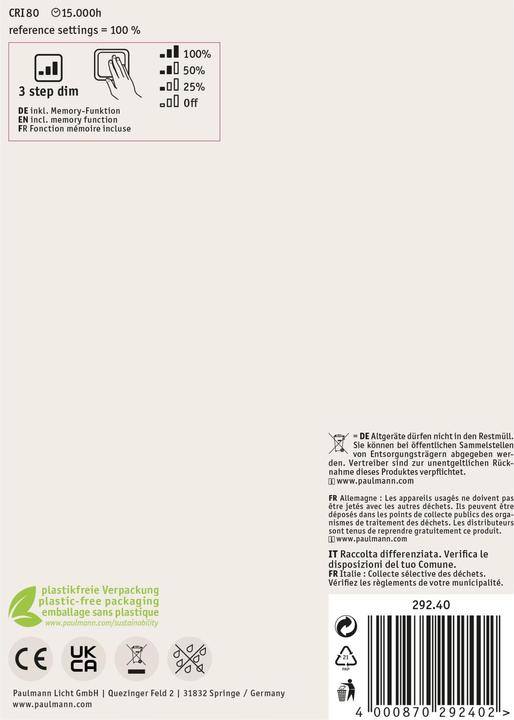 Produktbild Paulmann Floating Shine Globe (E27, 150 lm, 1x)