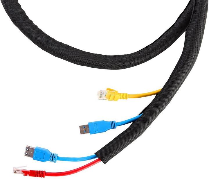 Productafbeelding Vivolink Flexibele kabelsok ø38mm zwart (W125744323) (Kabeldoorvoer, 2500 cm)