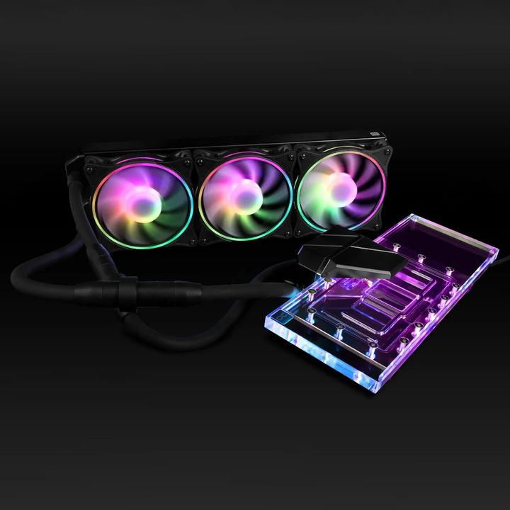 Actual product image Alphacool WAK Eiswolf 2 AIO - 360mm RX 7900XTX Merc 310 with backplate