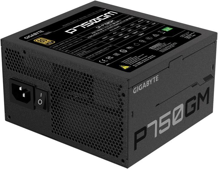 Actual product image Gigabyte P750GM Power Supply, 80 PLUS Gold, modular - 750 Watt (750 W)