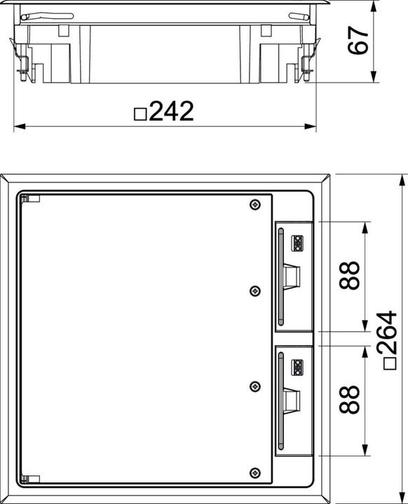 Actual product image OBO Bettermann OBO GES9/10U device insert for trunking mounting