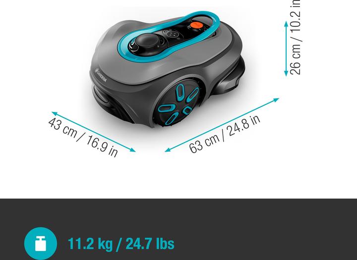 Actual product image Gardena Smart Sileno Free 1500 Robotic Lawn Mower, Wireless (1500 m², Without boundary wire)