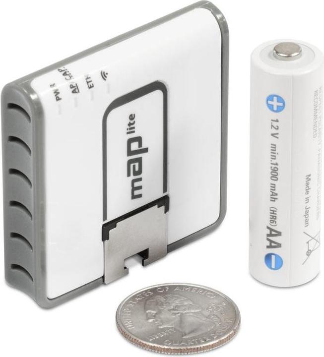 Produktbild MikroTik mAP lite Weiss Power over Ethernet PoE RBmAPL-2nD