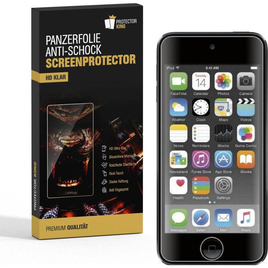 Protectorking 3x Panzerfolie Anti-Shock HD Klar, MP3 + Media-Player Zubehör