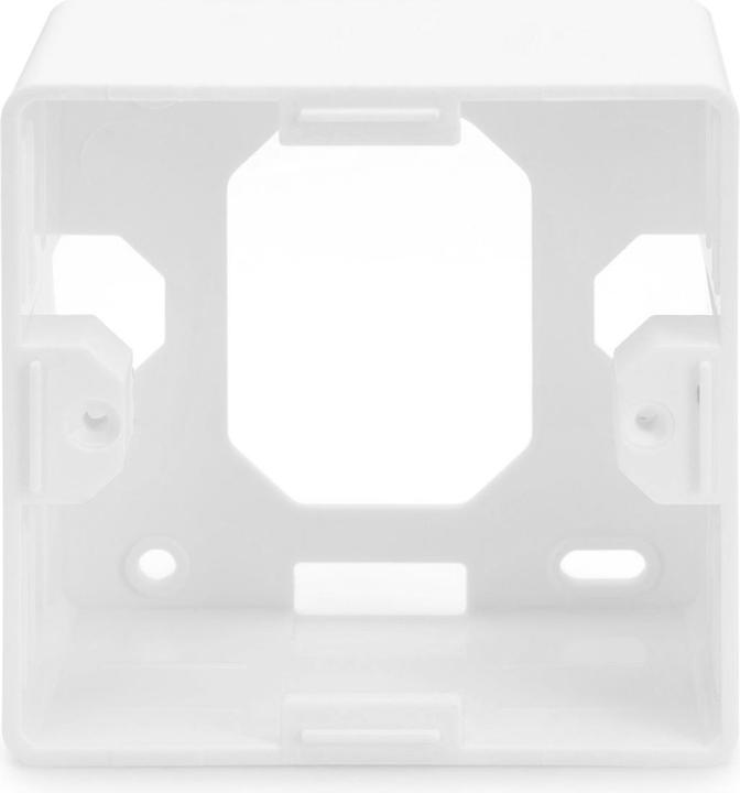 Actual product image Digitus 5x surface mount data junction box 2xRJ45 40 degree socket angle white Cat5e fully shielded RAL 9010 (Network cable)