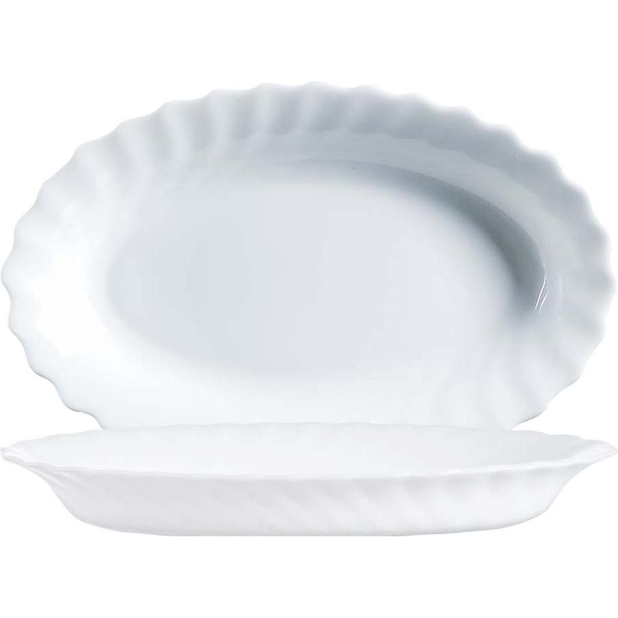 Arcoroc, Serviergeschirr, Schale oval Trianon Uni weiss