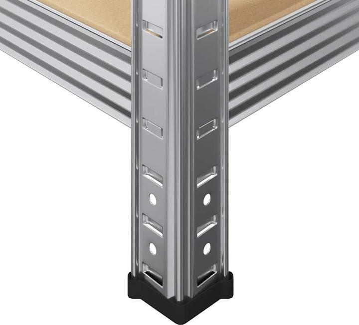 Image du produit vidaXL Rayonnages de stockage avec 4 étagères 3 pcs Argenté Acier & Bois composite