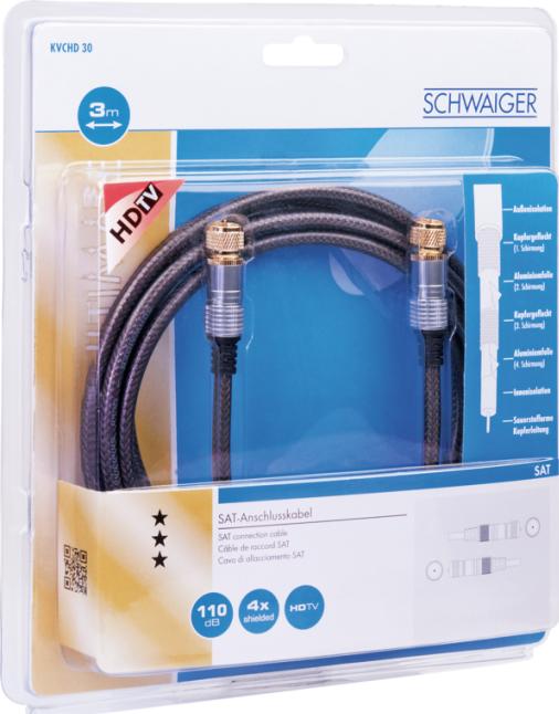 Produktbild Schwaiger SAT Anschlusskabel (110 dB, SAT Kabel)