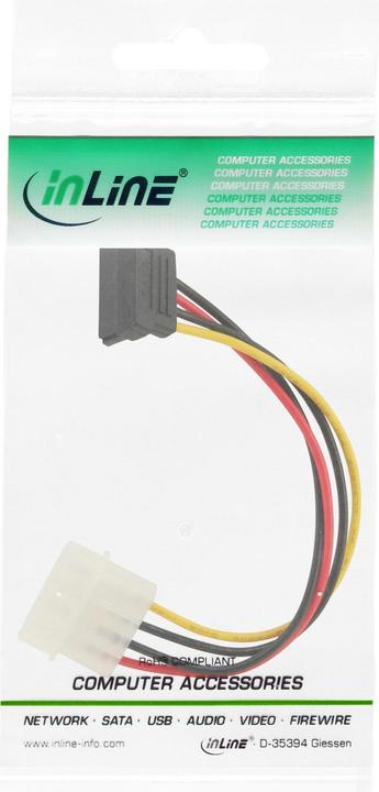 Produktbild InLine SATA Stromadapterkabel an 4-Pol Molex gewinkelt unten