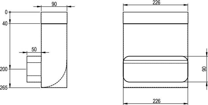 Produktbild Hastrag Anschlussstutzen, senkrecht
