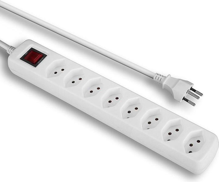 Image du produit Lindy Bloc d'alimentation avec interrupteur, CH (8x, CEE 7/3, 1.40 m)