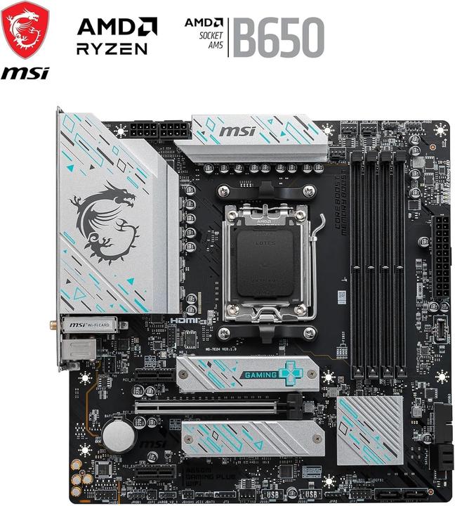 Image du produit MSI AM5 B650M GAMING PLUS WIFI M-ATX (AM5, AMD B650, mATX)