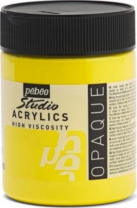 Actual product image Pebeo Studio Acrylics fine acrylic (Primary yellow, 500 ml)